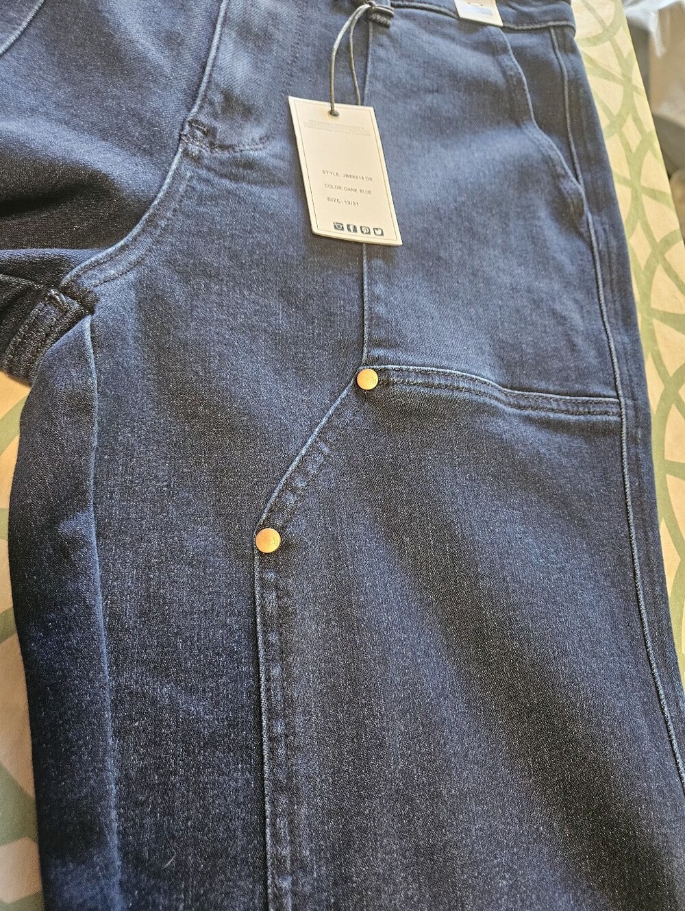 Judy Blue Horizon High-Rise Work Wear Utility Straight Leg Jeans Size 13/31 NWT - Picture 6 of 16